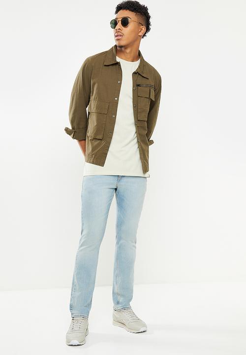 basicthread - Exaggerated patch pocket jacket - khaki