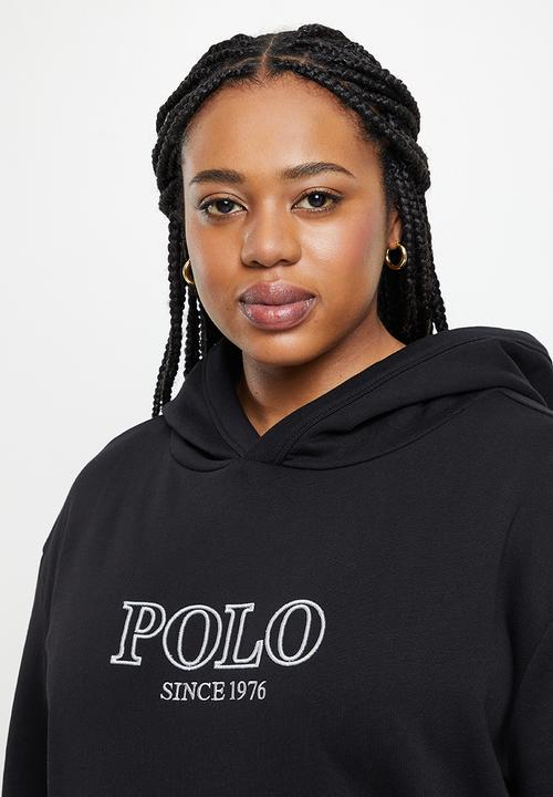 POLO - Plus womans logo hoodie - black