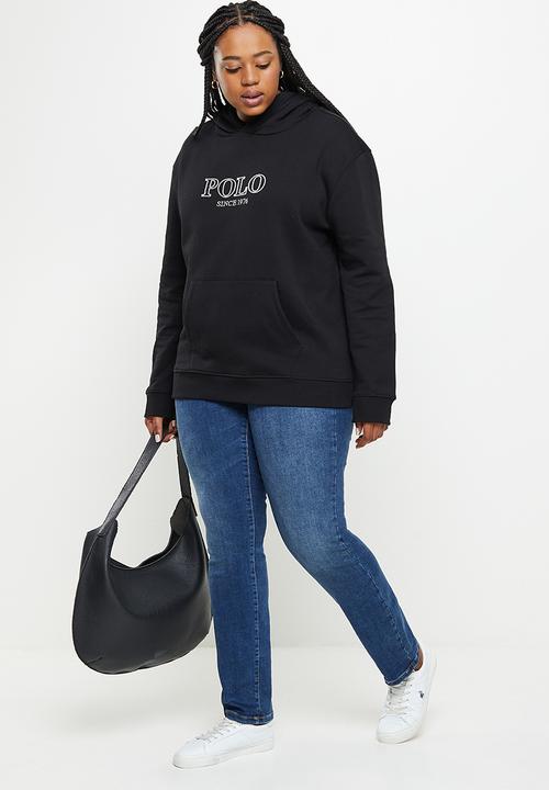 POLO - Plus womans logo hoodie - black