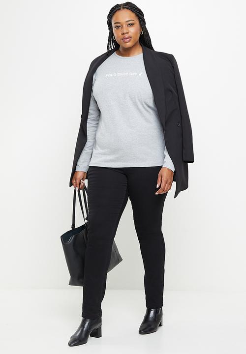 POLO - Plus woman sport tee - grey melange