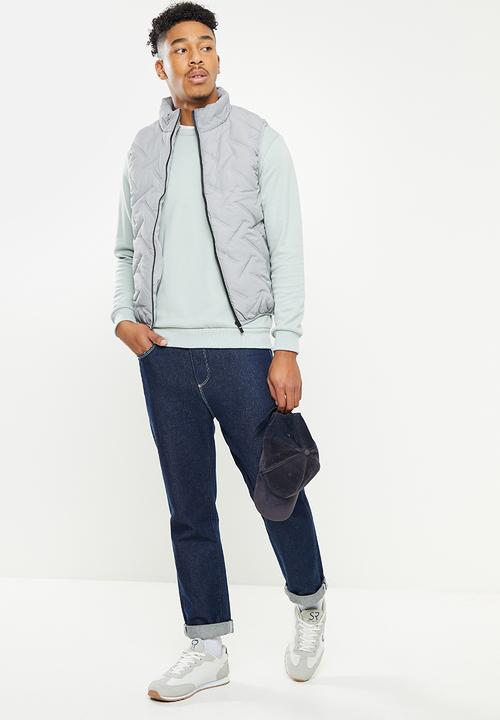 basicthread - Lightweight sleeveless bomber jacket - grey