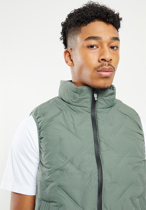 basicthread - Lightweight sleeveless bomber jacket - fatigue