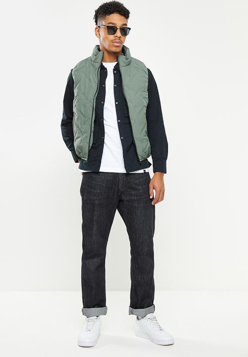 basicthread - Lightweight sleeveless bomber jacket - fatigue