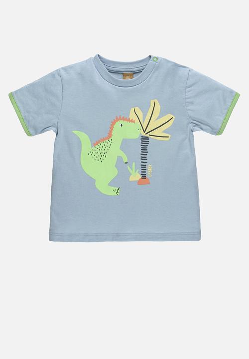 UP Baby - Tee and sweat bermuda - blue & grey