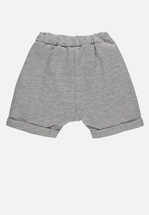 UP Baby - Tee and sweat bermuda - blue & grey