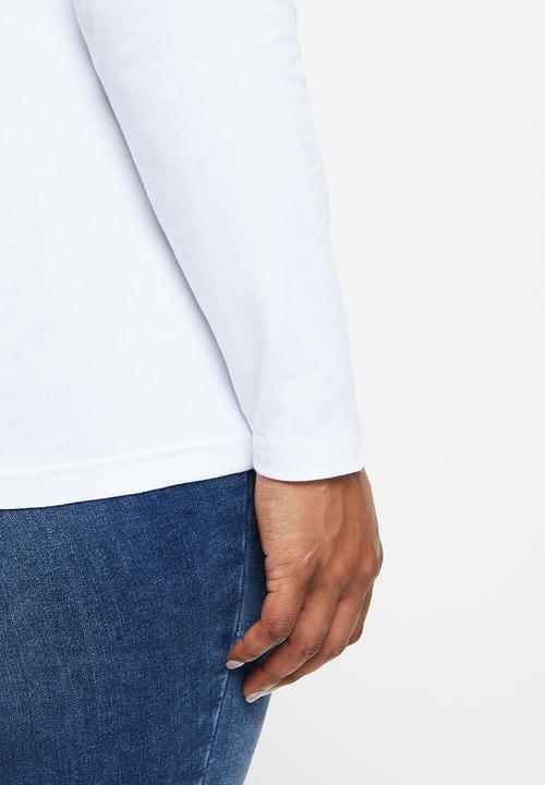 POLO - Plus woman logo tee - white