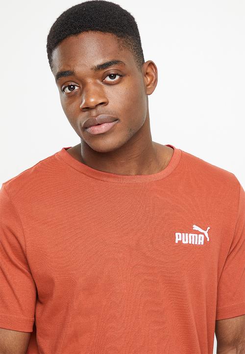 PUMA - Ess+ embroidery logo tee - chili oil