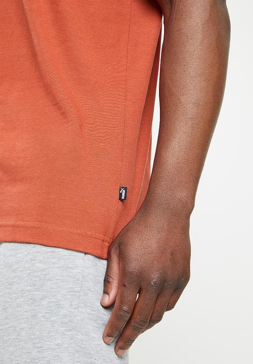 PUMA - Ess+ embroidery logo tee - chili oil