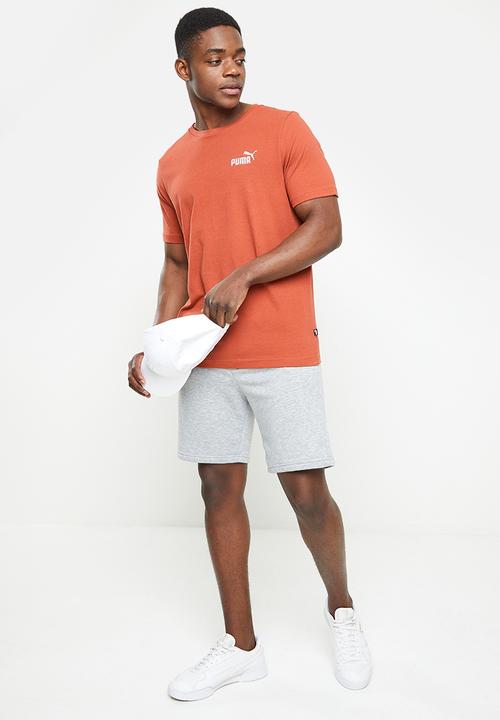 PUMA - Ess+ embroidery logo tee - chili oil
