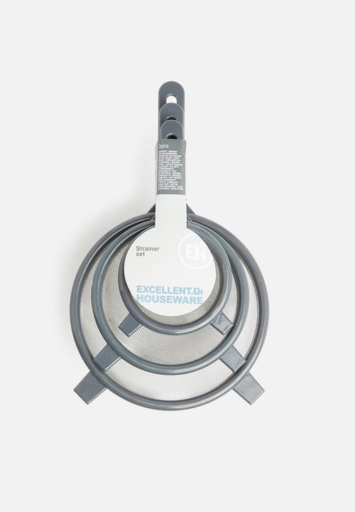 Excellent Houseware - Strainer set - anthracite