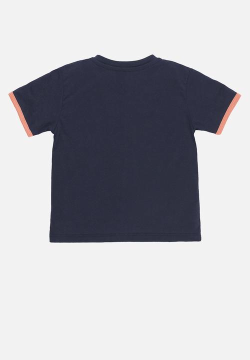 UP Baby - Tee & sweat bermuda - dark blue & green