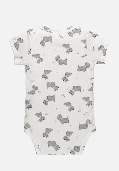 UP Baby - Bodysuit, shorts and headband - off white & pink