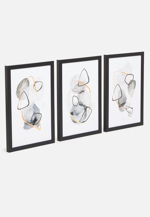 Sixth Floor - Black and gold - set of 3