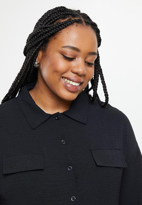 dailyfriday - Maxi shirt dress1 - black