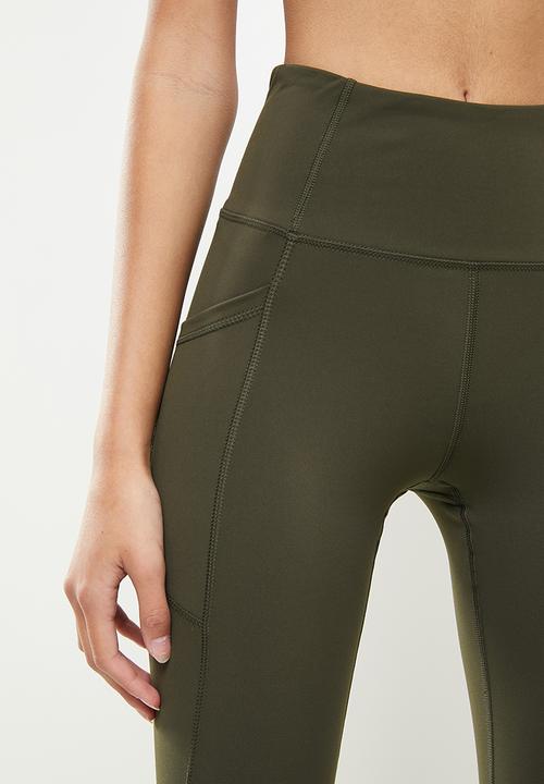 dailyfriday - Mesh insert active leggings - olive