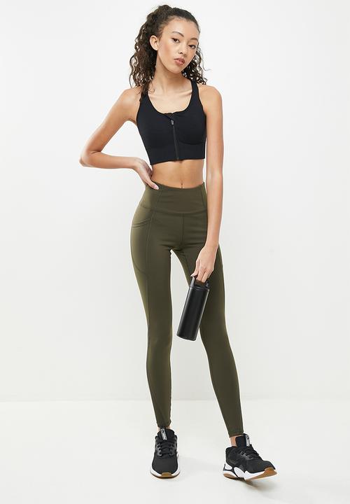 dailyfriday - Mesh insert active leggings - olive