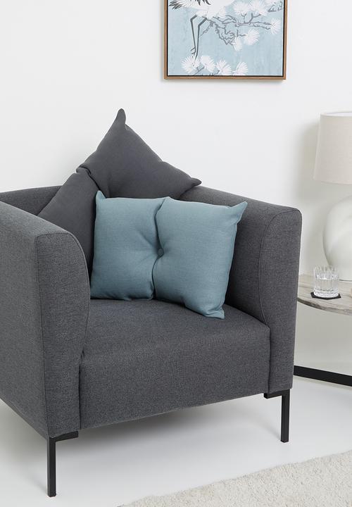 Sixth Floor - Zia blowfilled cushion - charcoal