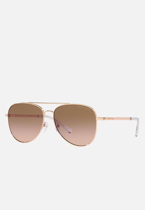 Michael Kors Eyewear - San Diego pilot sunglasses - clear & rose gold