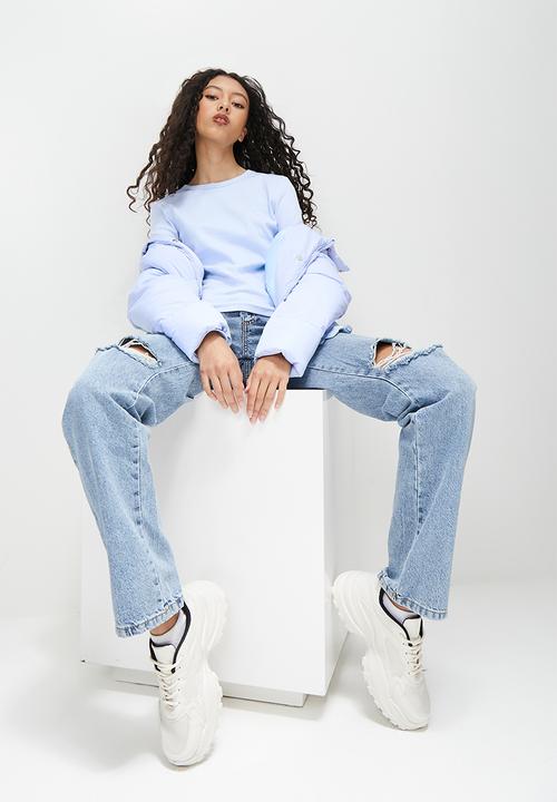 Blake - Basic meet and greet crew long sleeve tee - blue 