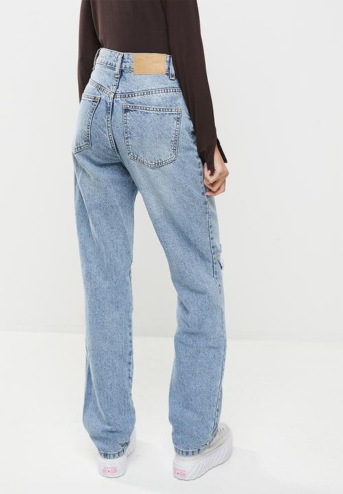 Cotton On - Long straight jean - byron blue rip