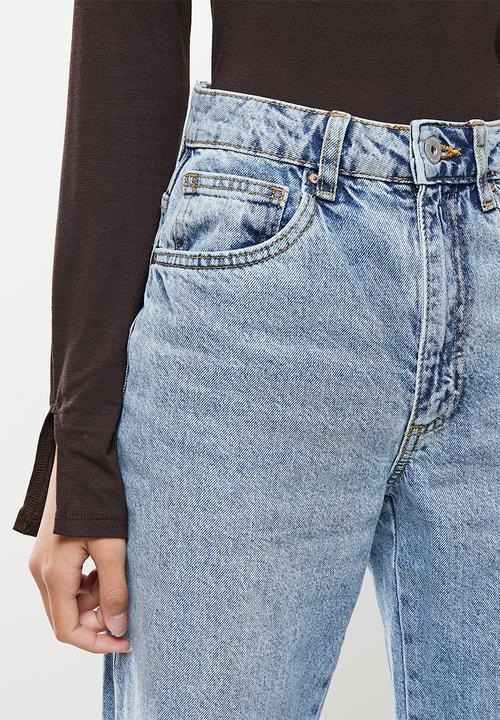 Cotton On - Long straight jean - byron blue rip