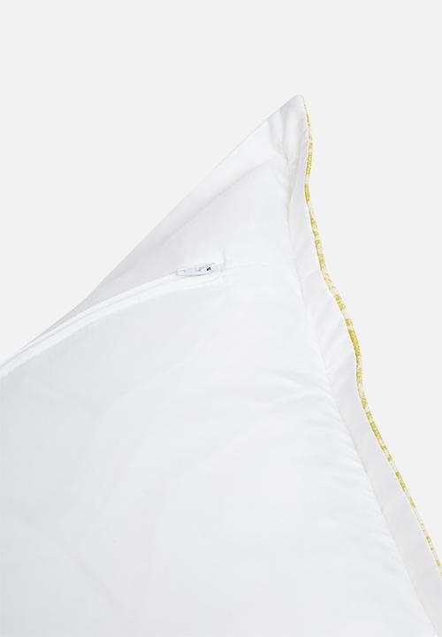 Grey Gardens - Acid demask cushion cover - yellow & white
