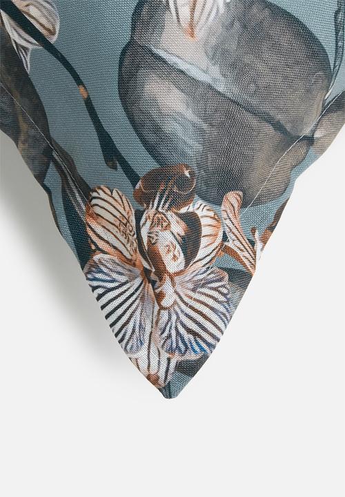 Grey Gardens - Orchid cushion cover - multi