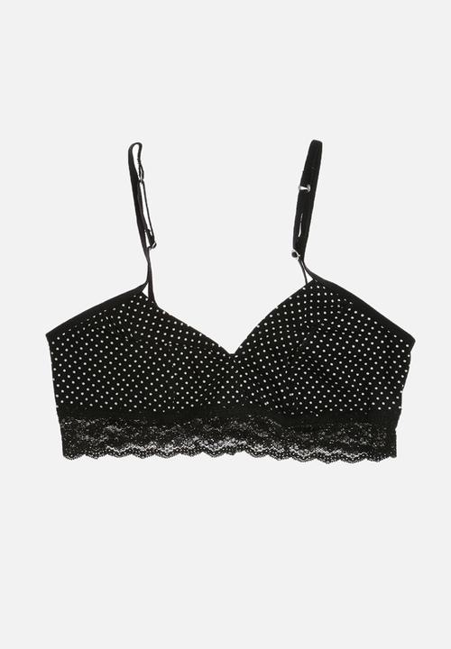 Artistic Revolution in Time - Brushed Cotton Panama Dot Bralette