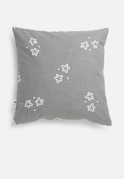 Sixth Floor - Twinkle cushion cover - grey  & white