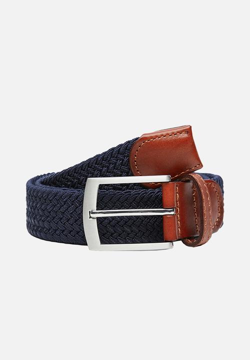 MANGO - Braided elastic belt - navy