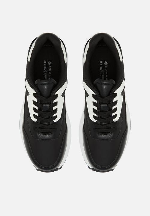 Call It Spring - Vyntage sneaker - black/white