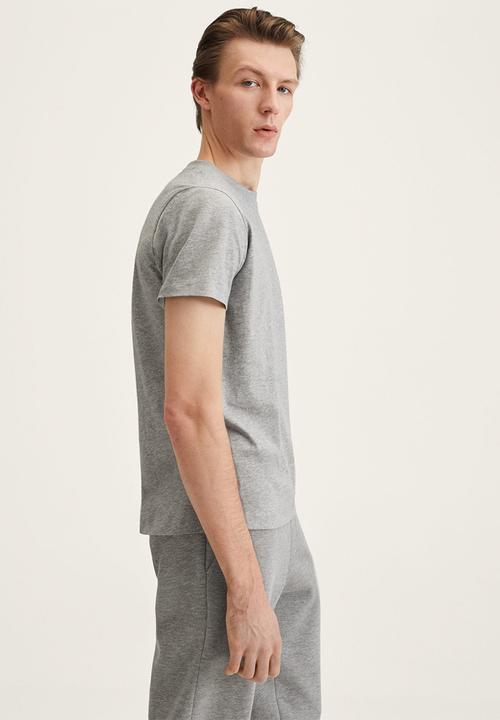 MANGO - Cherlo sustainable cotton basic T-shirt - grey
