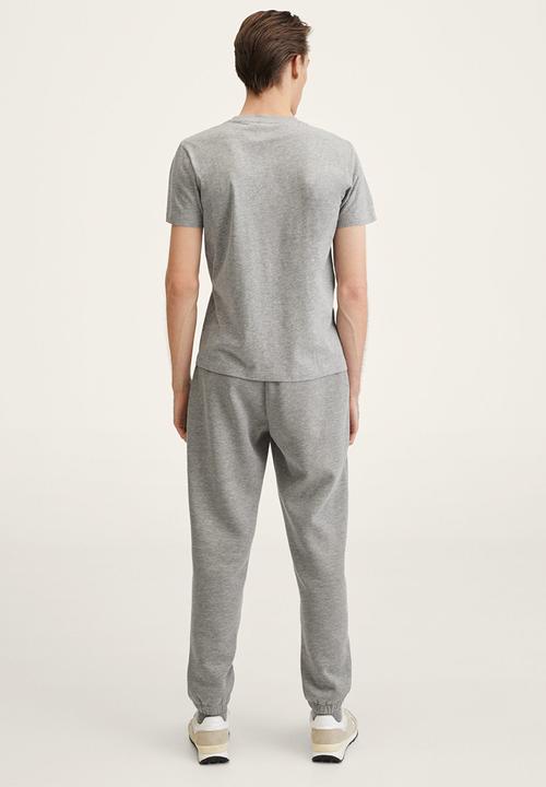 MANGO - Cherlo sustainable cotton basic T-shirt - grey