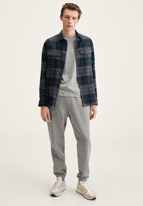 MANGO - Cherlo sustainable cotton basic T-shirt - grey