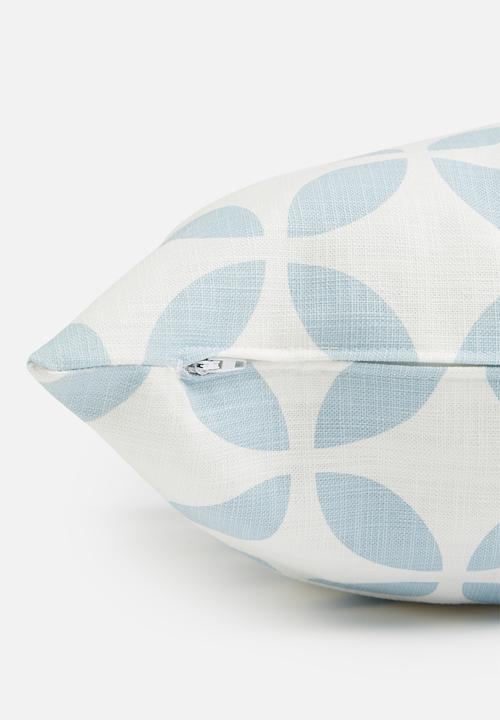 Sixth Floor - Jigsaw cushion cover - blue & white