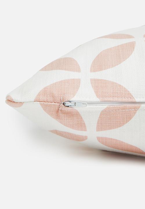 Sixth Floor - Jigsaw cushion cover - pink & white