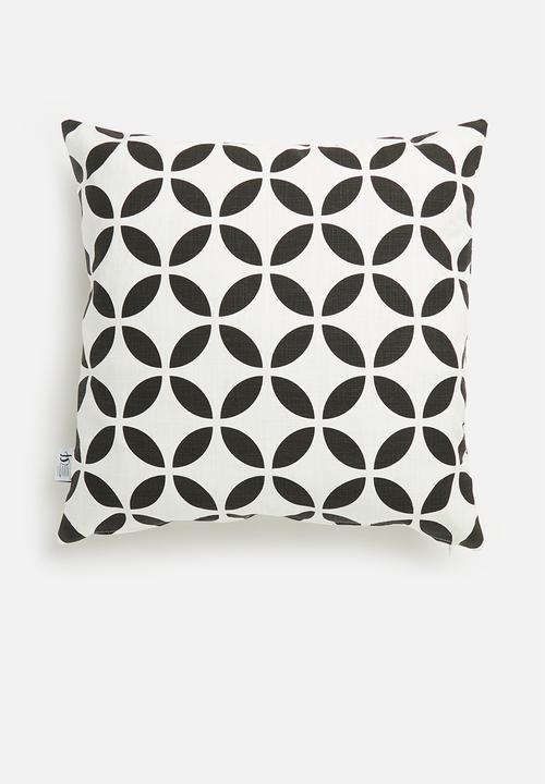 Sixth Floor - Jigsaw cushion cover - black & white