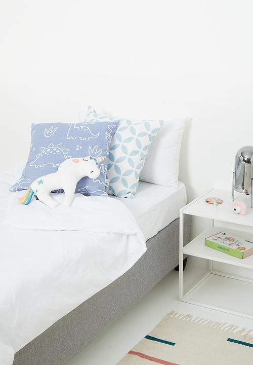 Sixth Floor - Jigsaw cushion cover - blue & white