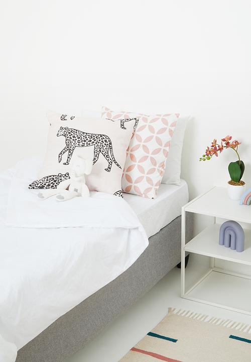 Sixth Floor - Jigsaw cushion cover - pink & white