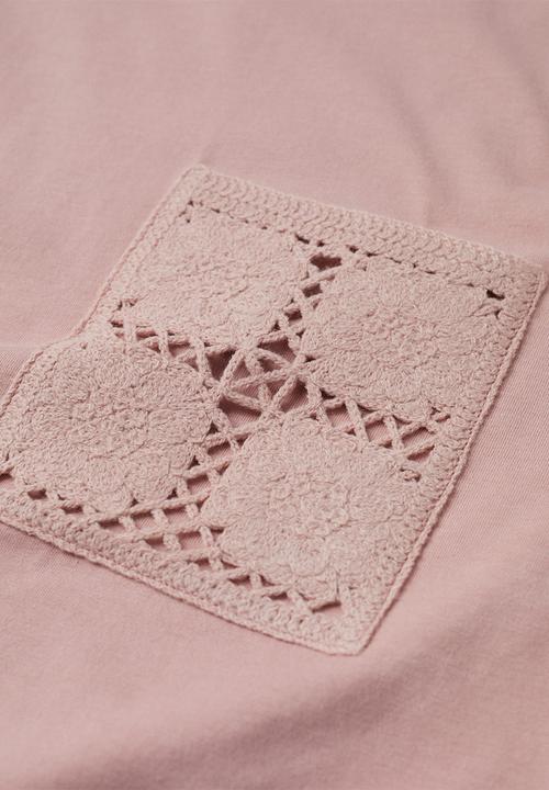 MANGO - T-shirt vigo - light pastel pink