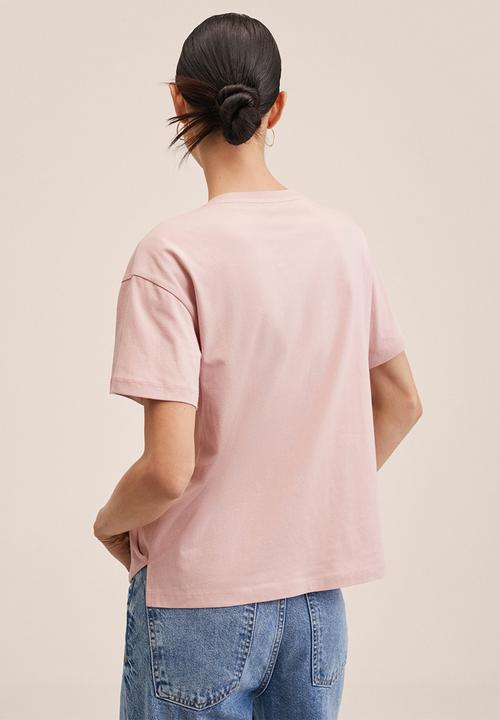 MANGO - T-shirt vigo - light pastel pink