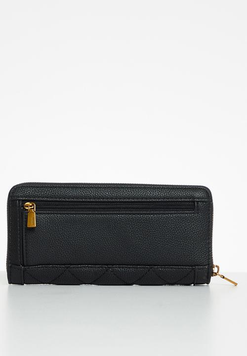 GUESS - Abey slg large zip around - black