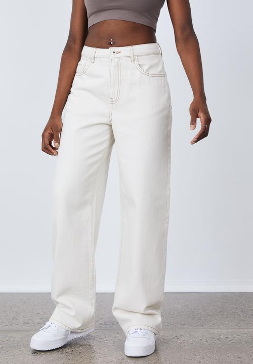 Factorie - High rise baggy jean - cream