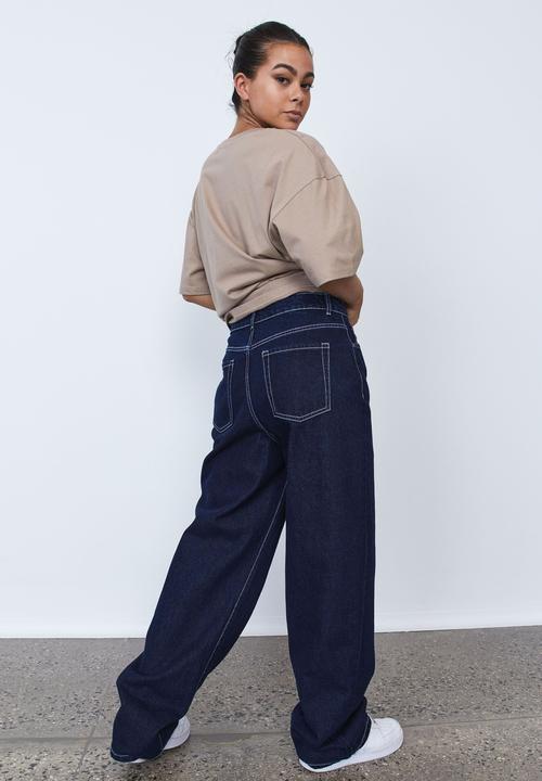 Factorie - High rise baggy jean - dark blue