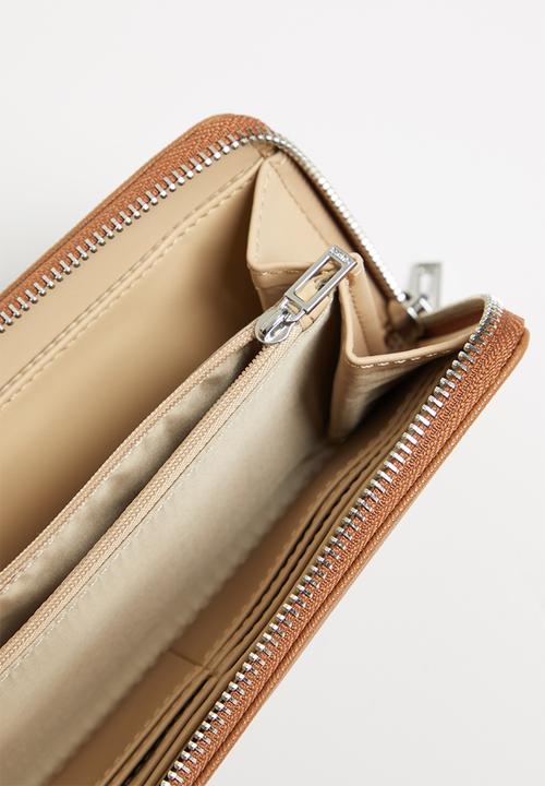 GUESS - Rodney slg medium zip around - cognac