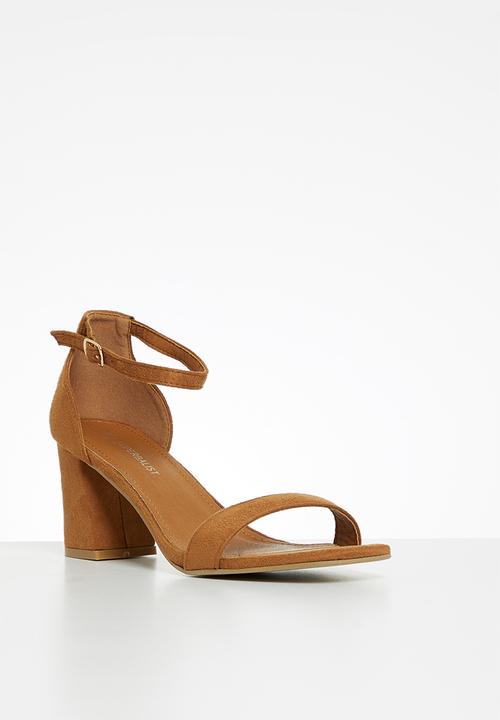 Superbalist - Carrie open block heel - tan