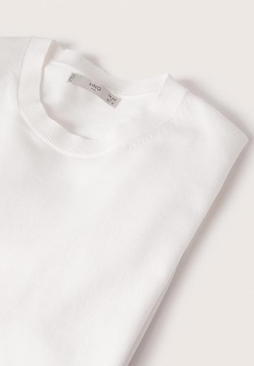 MANGO - Ten crew sweatshirt - white