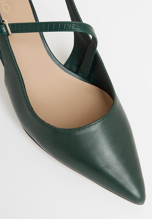 ALDO - Iluka leather heel - dark green