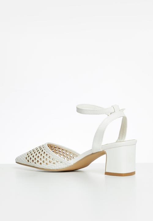 Superbalist - Sam closed block heel - white