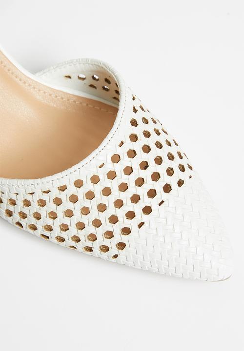 Superbalist - Sam closed block heel - white